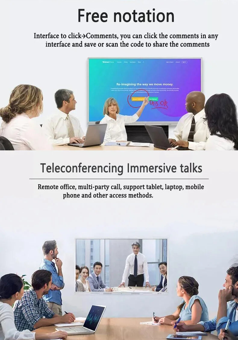 75 Inch All-in-One Interactive Touch Panel Whiteboard