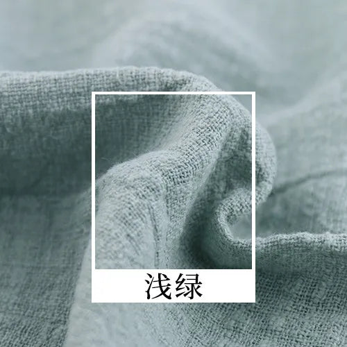 SLUB COTTON LINEN CREPE FABRIC - 135cm Wide, 26 Solid Colours - Everyday Sewing