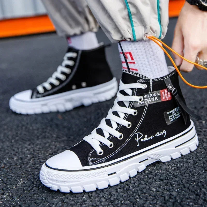 CHUNK UP - Męskie trampki na wysokiej platformie - Oddychające, grube sneakersy