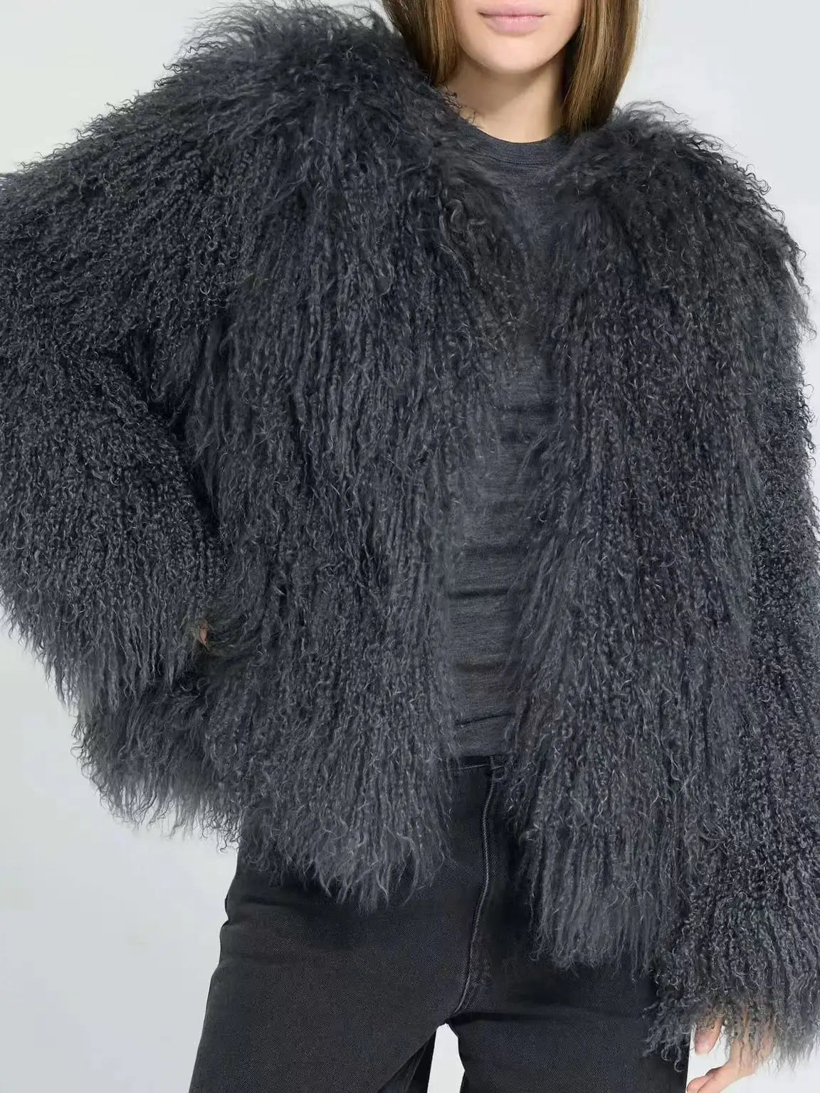 Sheep Fur Coat - Relaxed Fit - Colourful Winter