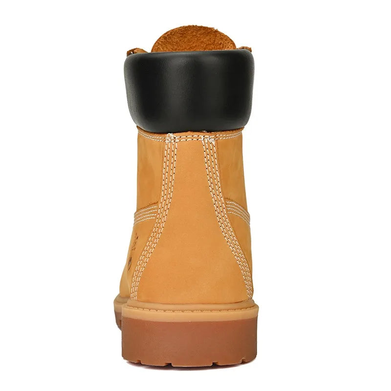 TRAIL PEAK - Unisex High-Top Leather Ankle Boots - Waterproof, Lace Up, Anti-Slip Hiking