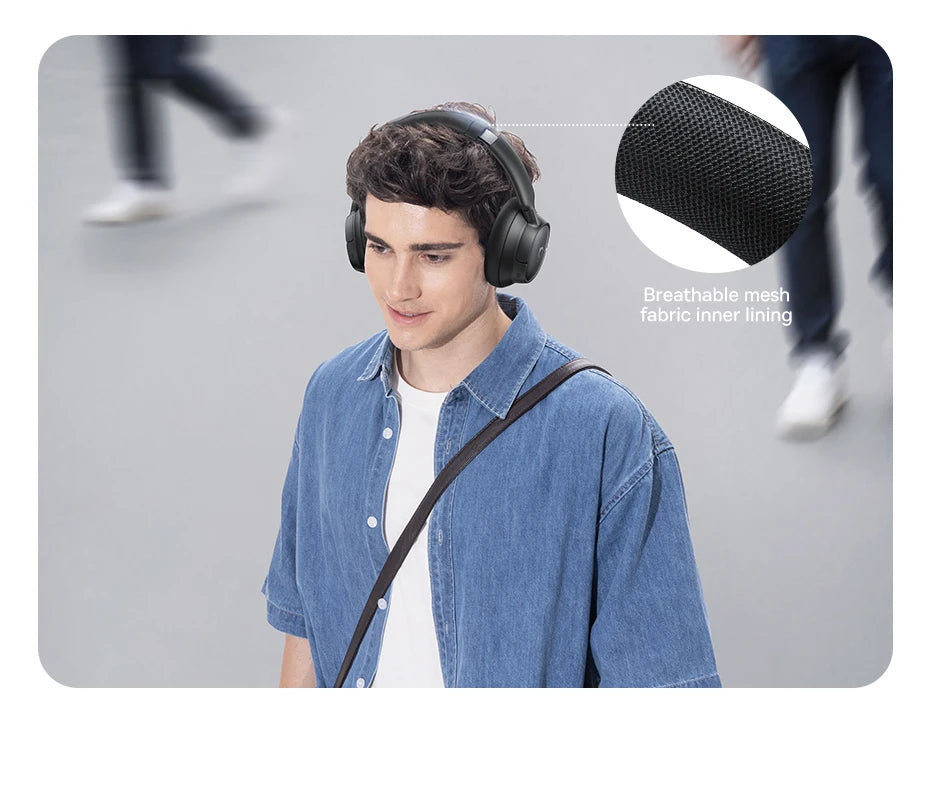 Baseus EH10 ANC Wireless Headphones – 45dB Adaptive Hi-Res LDAC Bluetooth 6.0 80H