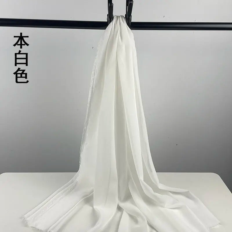 100D CHIFFON FABRIC BY THE METER - Soft Woven Sheer, 55 Colors - Make It Yours