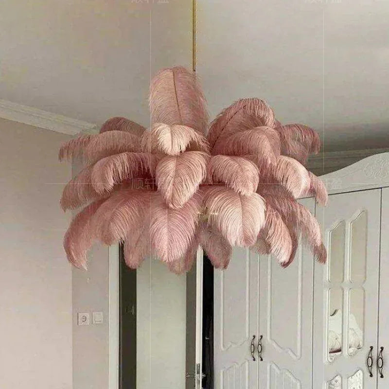 PLUME - Nordic Feather Chandelier - 3 Colors, 3 Sizes, LED Bulbs Included
