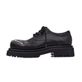 ROUND CRAFT - Genuine Leather Round Toe Derby Shoes - Thick Sole, Office Ready