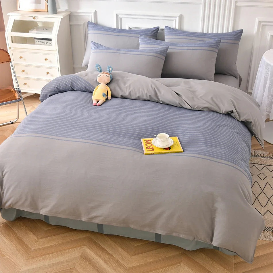 WOVEN ELEGANCE - Yarn-Dyed Duvet Cover - Soft, Fadeless & Hotel-Quality