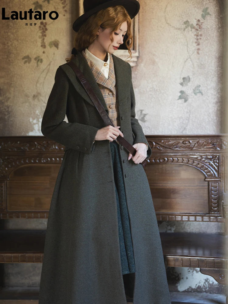 Women's Long Coat - Fit & Flare - Quiet Elegance