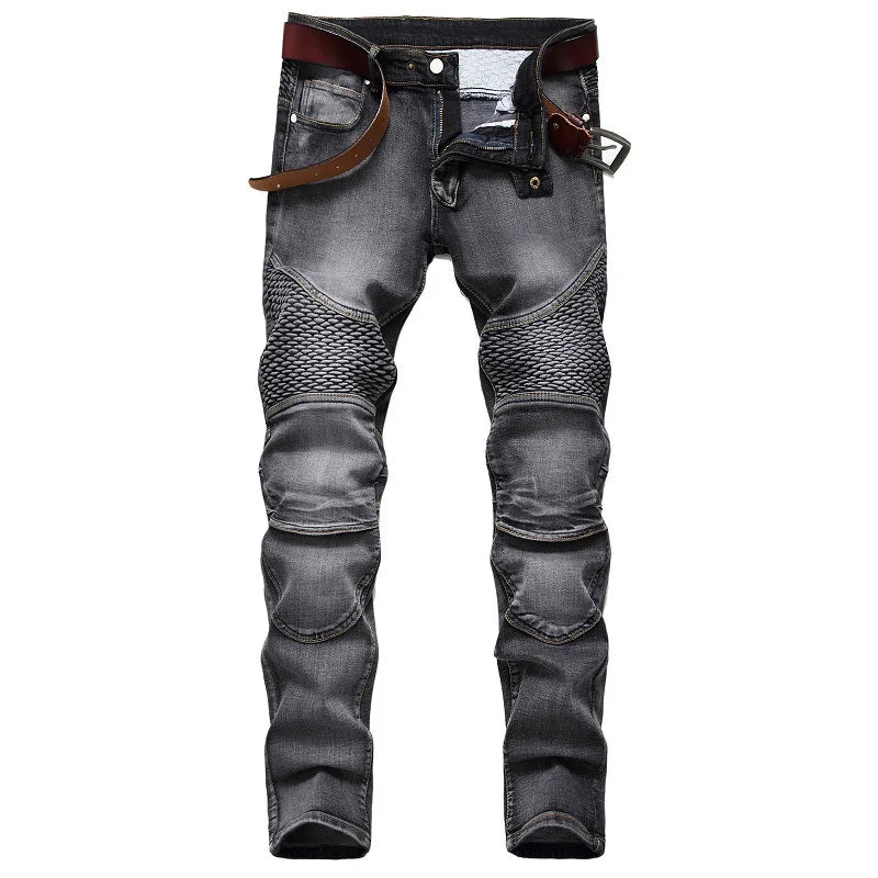 2025 New Motopants Leisure Jeans Pants for Motorcycle Off-road Riding Pants Design Zipper Protected Motocross Pants