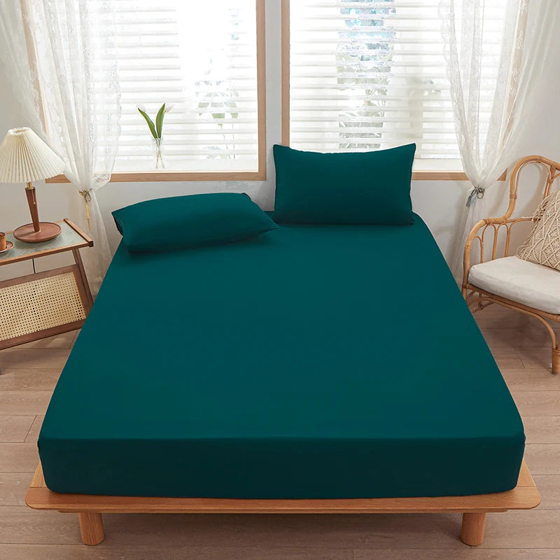 PURE FIT - Solid Color Fitted Sheet - 100% Polyester, Deep Pocket & Easy Care