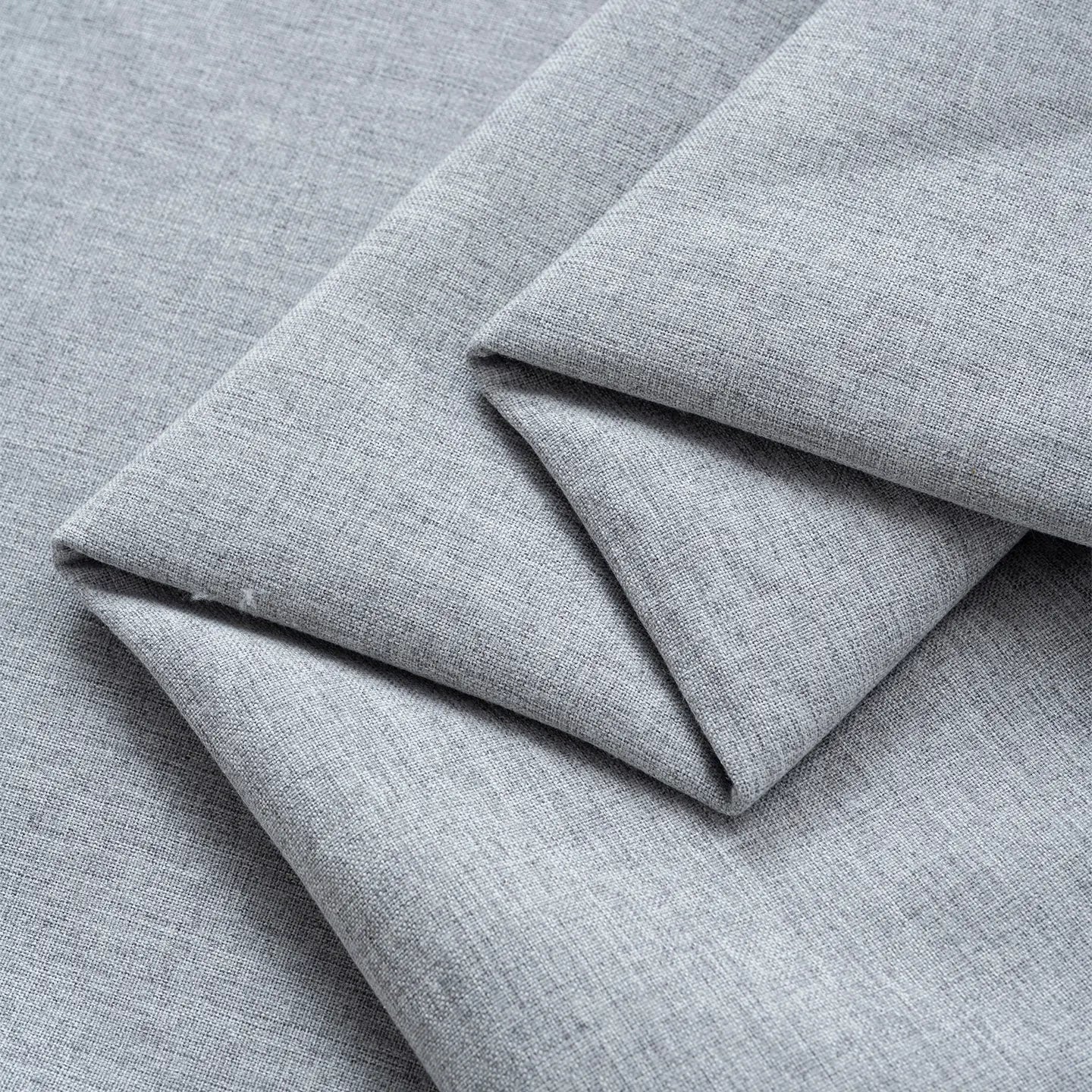 THICKENED PLAIN LINEN-LOOK FABRIC - 100% Polyester, 420g/m, 148cm Wide - Solid Rooms