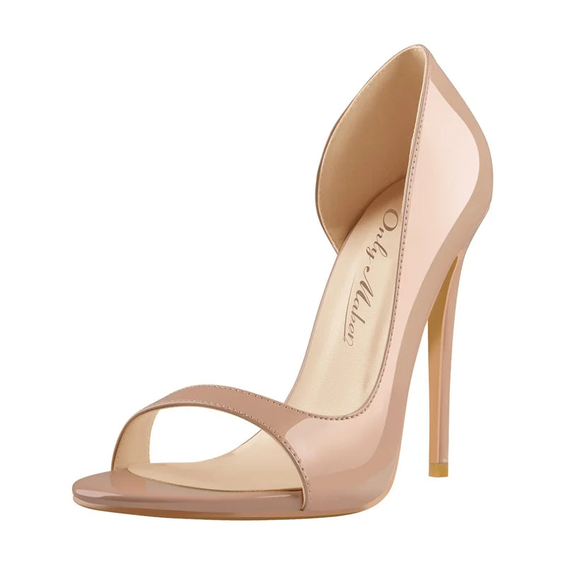 Onlymaker Women Open Toe Slip On Elastic Side Open Sandals Fashion Female Shoes Plus Size US5~US15 Fashion Sandals