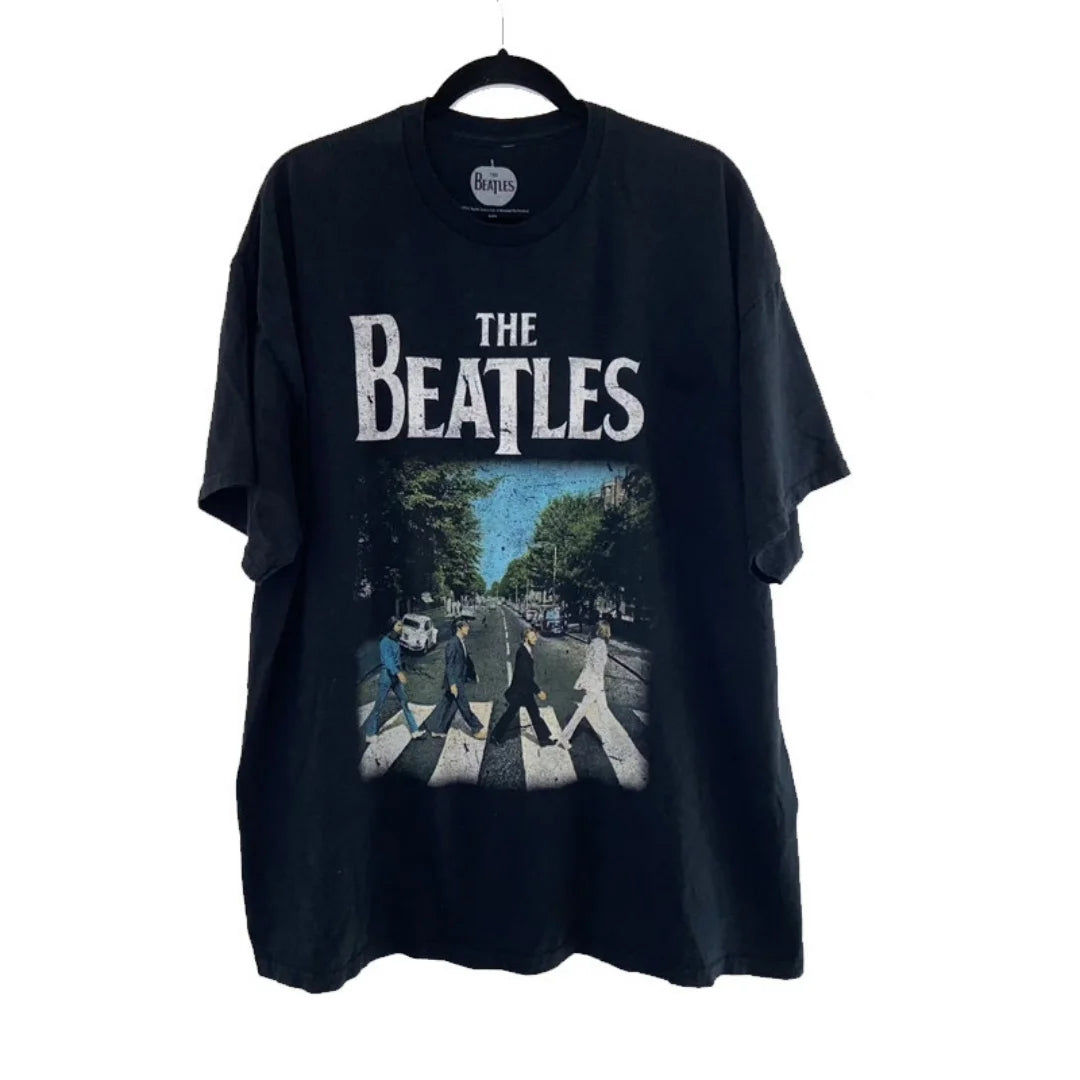 The Beatles T-Shirt Union Jack Vintage Rock Retro Tee
