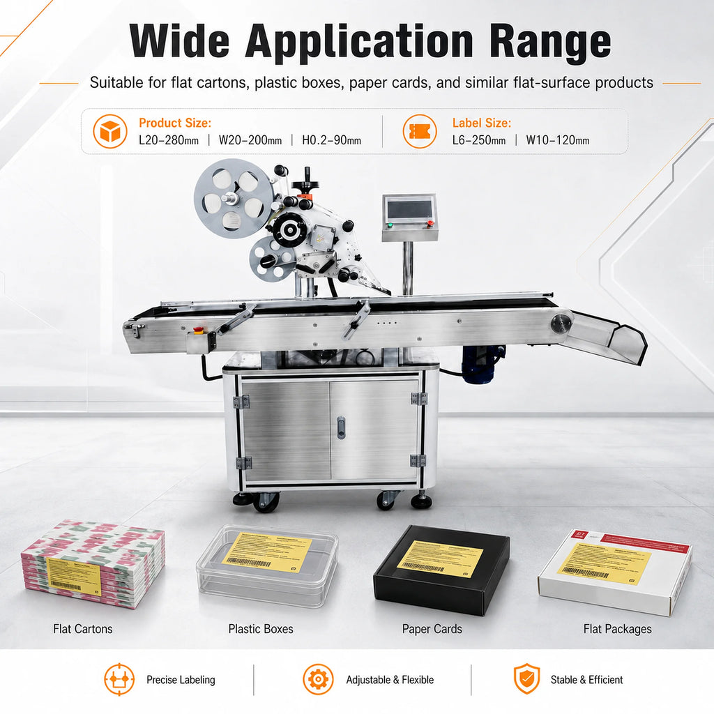 SYFAITH FS836 LABELING MACHINE - 80 pcs/min - Flat Surface Auto