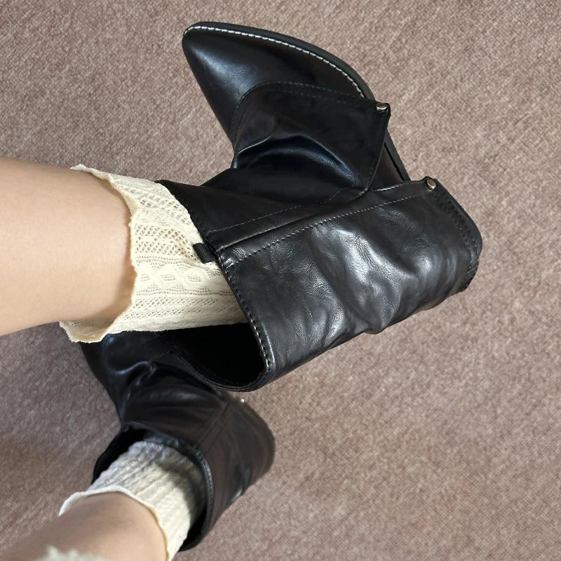 Pointed Toe Western Ankle Boots