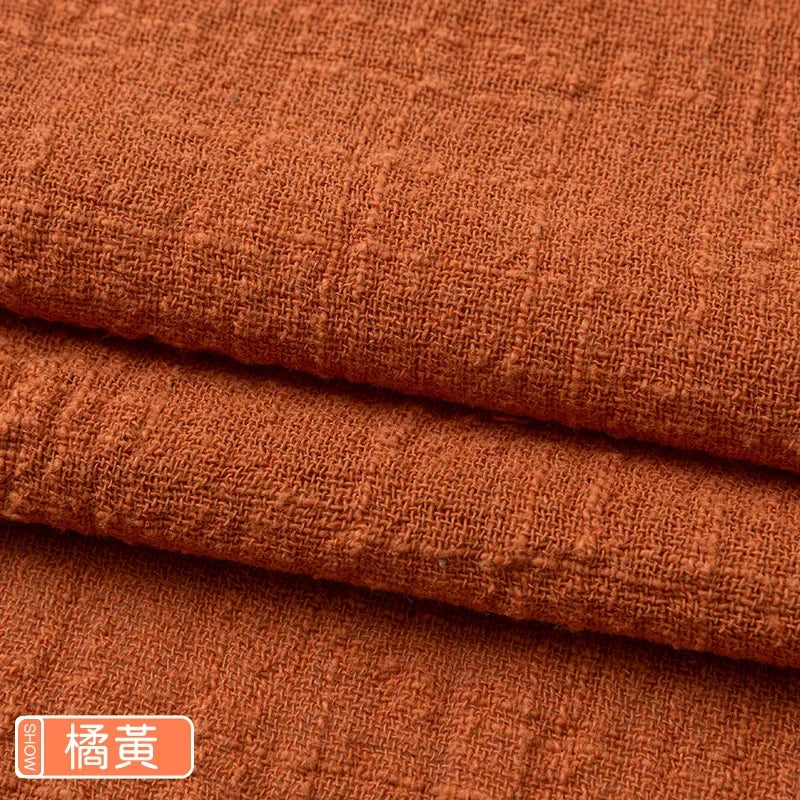 Soft Thin Linen Cotton Fabric Solid Color Organic Material Pure Natural Flax For Sewing Handmade Clothes Patchwork Fabric