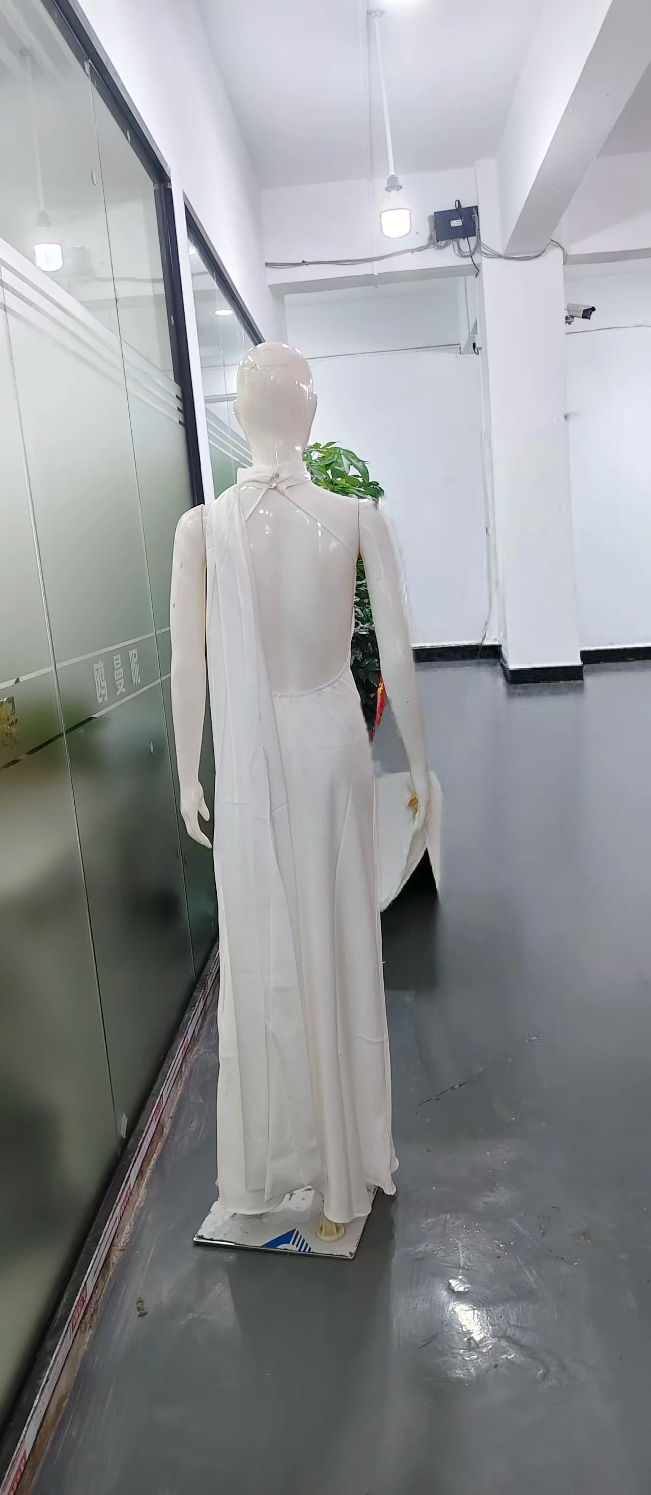 Satin Ribbon Halter Long Dresses Women's Backless Casual Maxi Dress Evening Wedding Guest White Blue Green Summer Graduation New