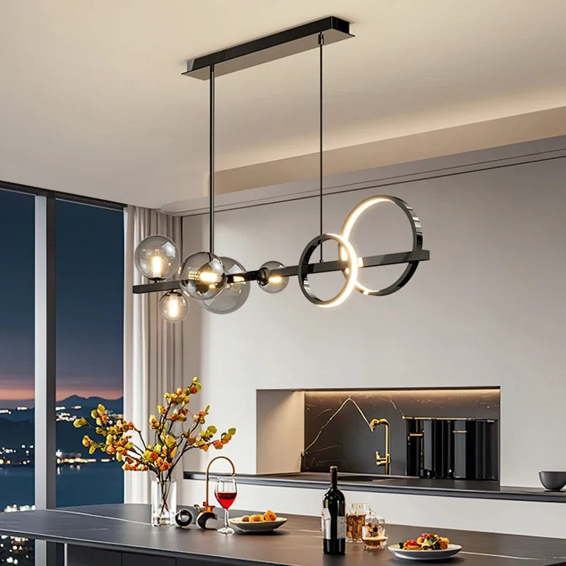 Modern Glass Pendant Light – 4 Styles, Dimmable RC