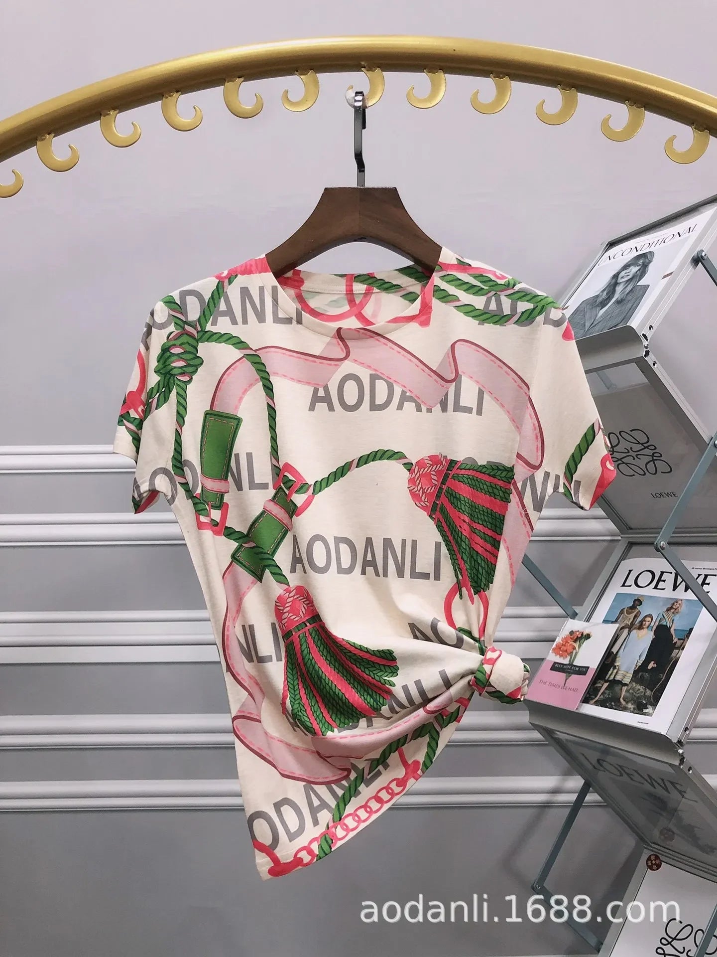 2025 Cartoon Printed T Shirts Women Clothes Vintage Style Casual Horse Pattern Female Short Sleeve Summer Tops Женская Одежда