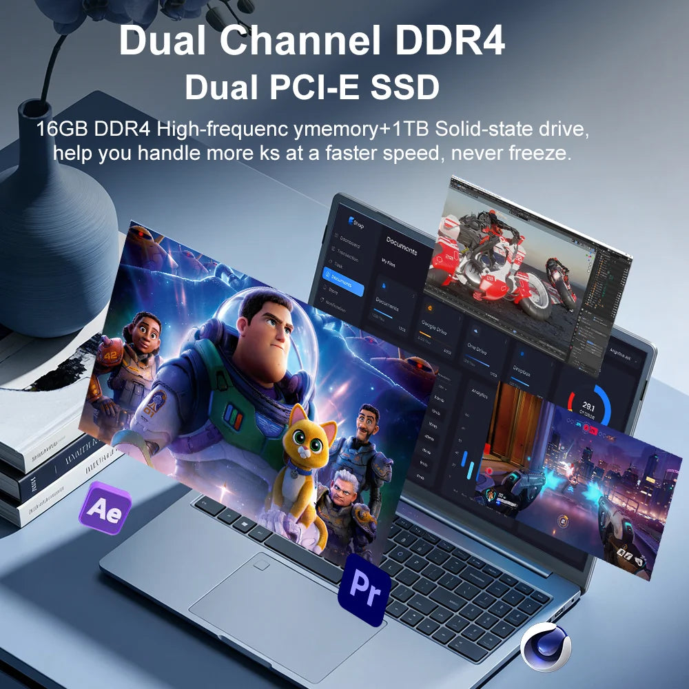 Ninkear N16 Pro 16" - 2.5K 120Hz Ultra HD Laptop for Work & Creation