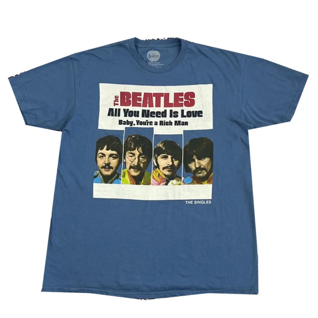 The Beatles T-Shirt Union Jack Vintage Rock Retro Tee