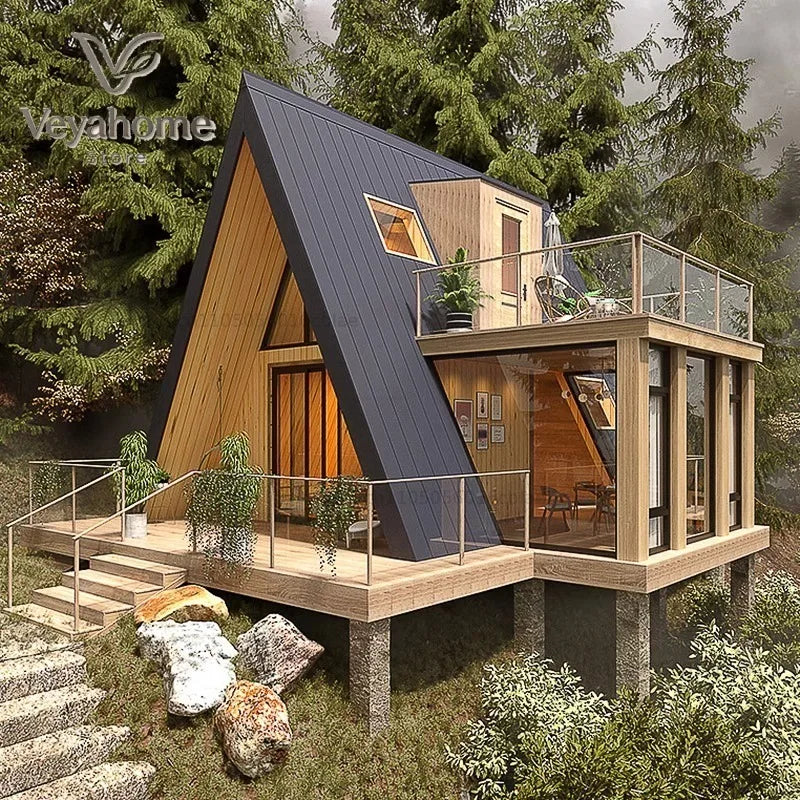 Triangle A-Frame Wooden House Outdoor