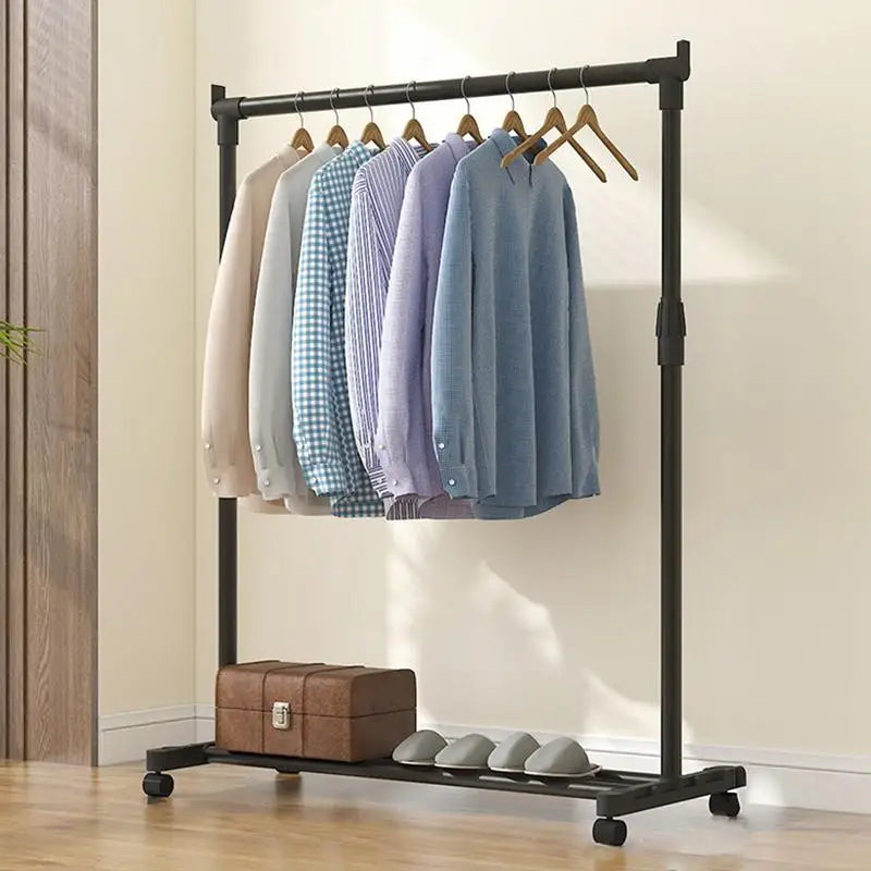 Telescopic Clothes Rack on Wheels