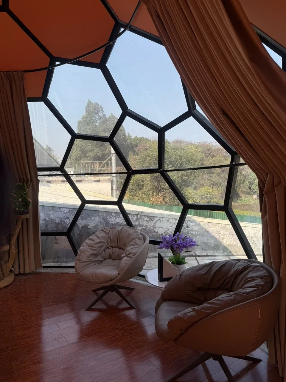WoodGlass Bubble Dome - Hotel-Style Tempered Glass Dome