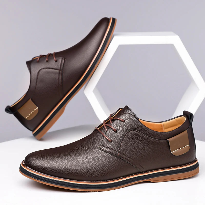 COMMUTE PRO - Men's Breathable Leather Business Shoes - From Desk To Drive