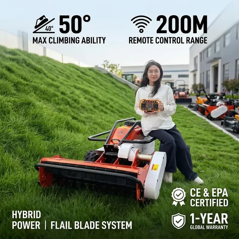 Remote Tracked Mulcher - 550/800/1000 mm - flail mower