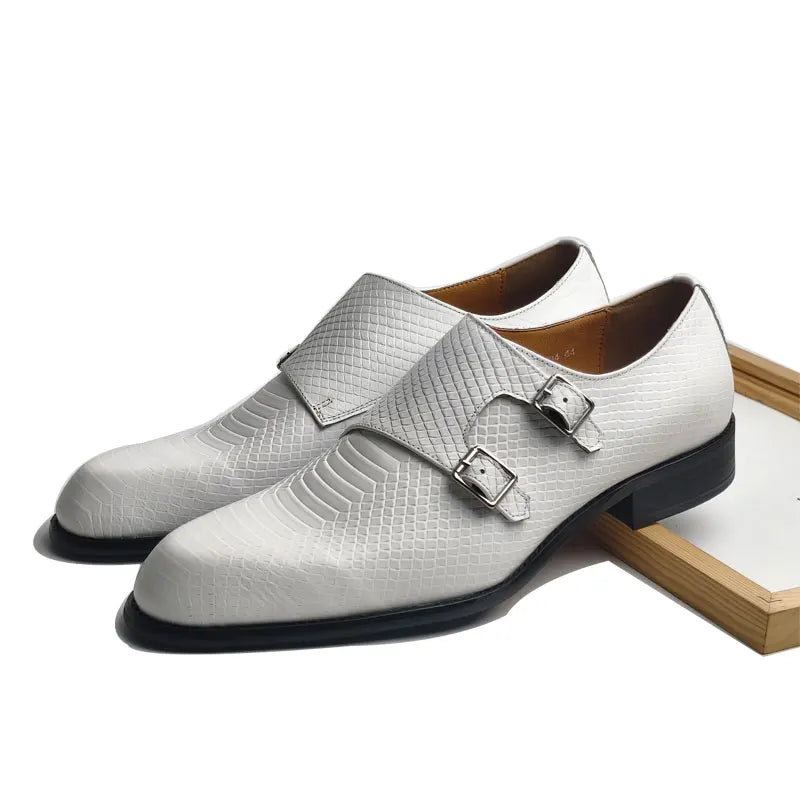 MONK FORMAL - Men's Genuine Leather Monk Strap Oxford Shoes - Business Formal