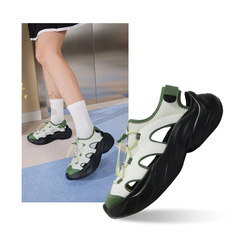 361 Degrees Women's Sandals Outdoor Thick-soled Breathable Non-Slip Casual Trendy Comfortable Soft Female Slippers 682526715