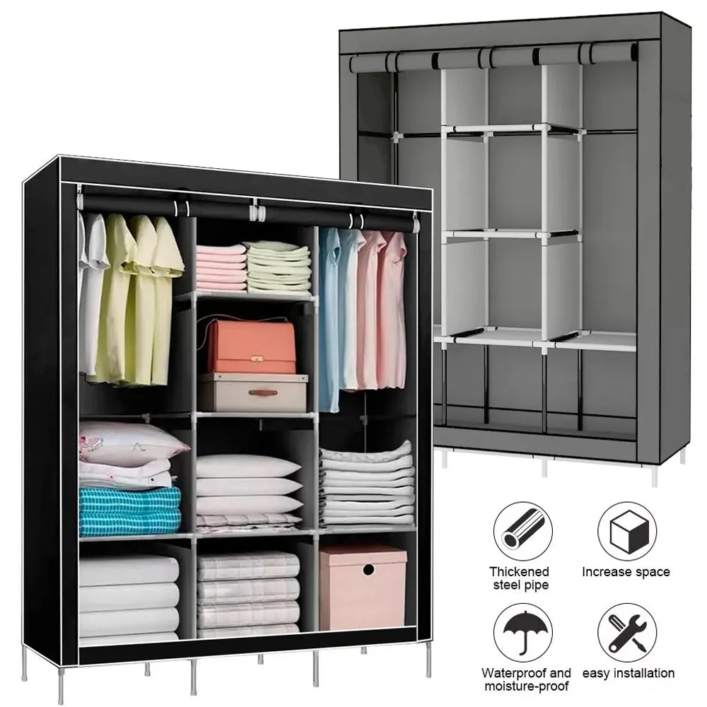 Portable Fabric Wardrobe – 126x44x170cm