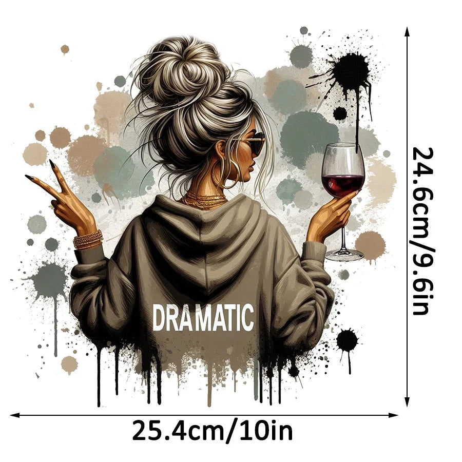 Dramatic Woman Iron-On Transfer