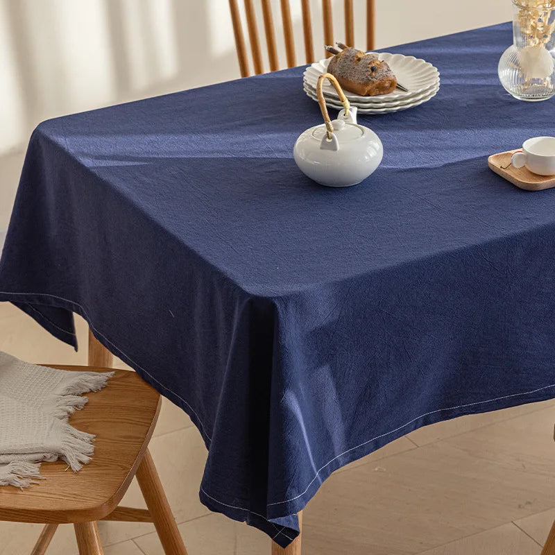COTTON TABLECLOTH - 7 Colors, 10 Sizes - Easy Dining