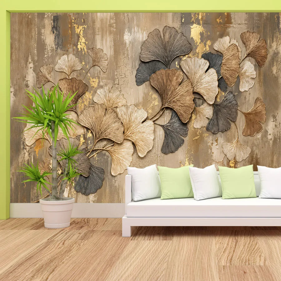 RETRO FLORAL MURAL WALLPAPER - 6 Designs - 6 Material Options