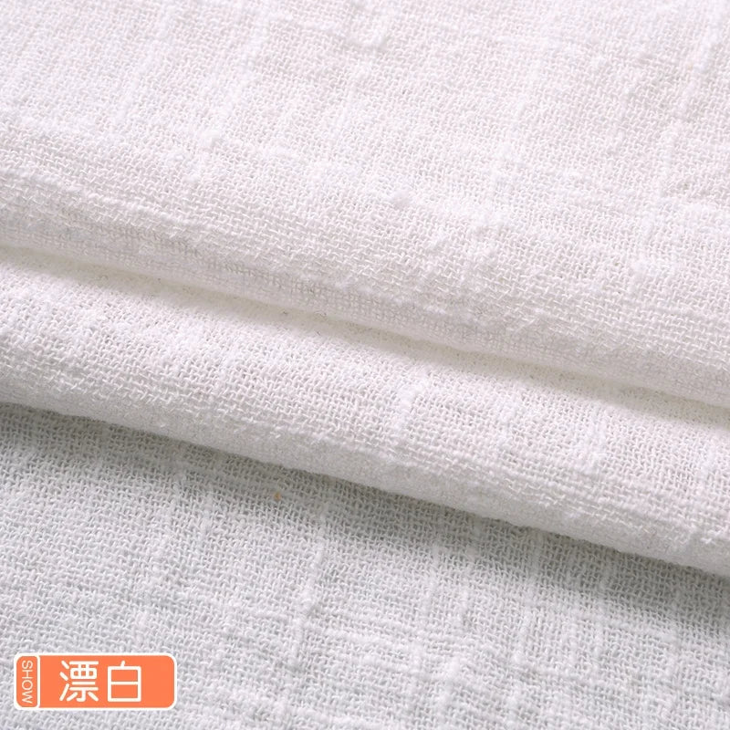 Soft Thin Linen Cotton Fabric Solid Color Organic Material Pure Natural Flax For Sewing Handmade Clothes Patchwork Fabric