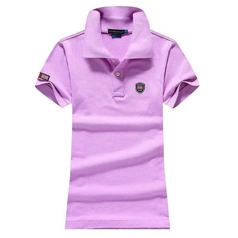 Fashion Clothing Polos Femme Summer Womens Polo Neck Shirt Short Sleeve Lapel Womens Tees Casual Sportwear Cotton Ladies Tops