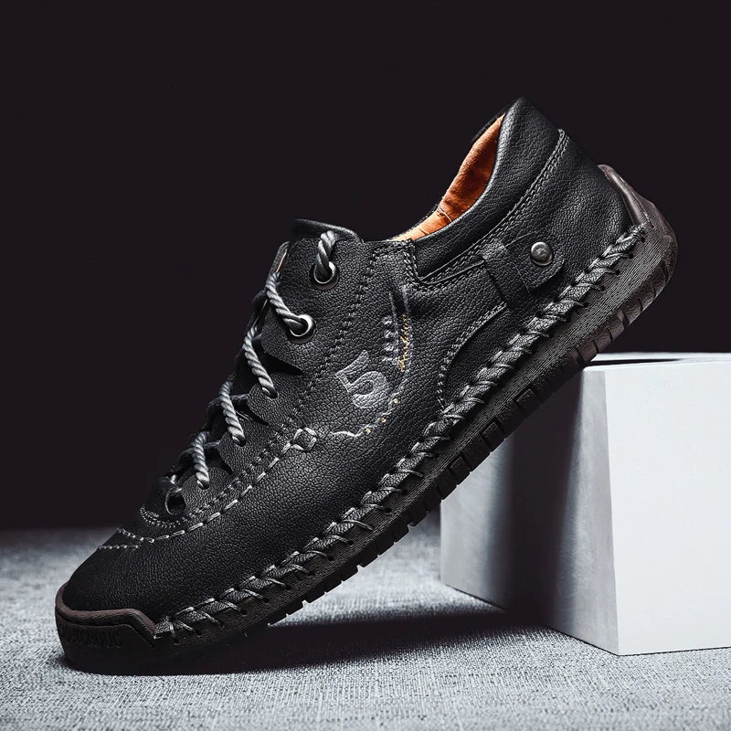 Men's Casual Moccasin Flats - Soft Ankle Non-Slip Outdoor Shoes EU 39-46