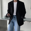 CASUAL OVERSIZE - Men's Oversized Casual Blazer Japanese Korean Style - 3 Colors, S–XXL