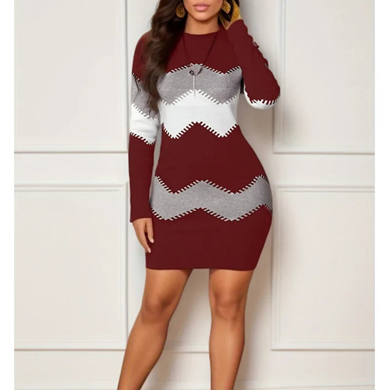 2024 Autumn Women Dress Hip Vintage Strip Befree Large Size Big Sexy Boho Casual Party Elegant Dresses for Women S-5XL
