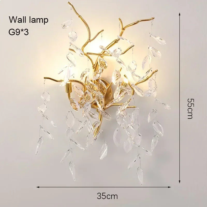 Luxury Crystal LED Chandelier – Round & Linear, Gold/Silver, Multiple Sizes