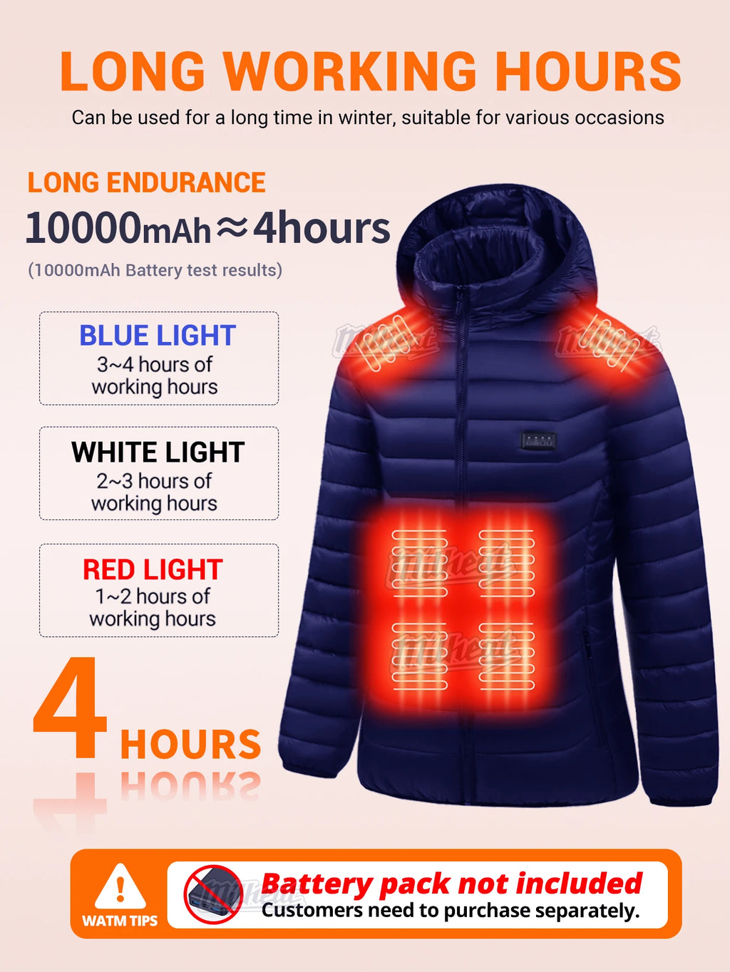 Women Smart Heating Jacket - Up to 21 Zones