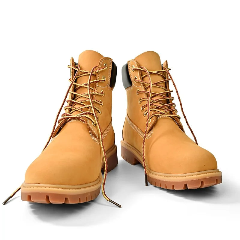 TRAIL PEAK - Unisex High-Top Leather Ankle Boots - Waterproof, Lace Up, Anti-Slip Hiking