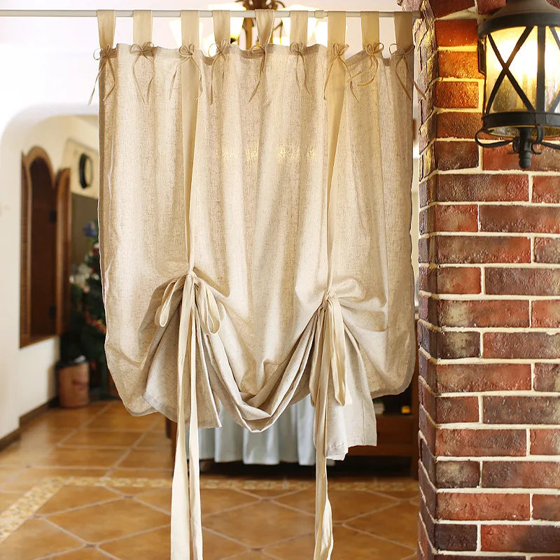 TIE-UP VALANCE CURTAIN - 8 Styles, Rod Pocket, 150cm Wide - Still Rooms
