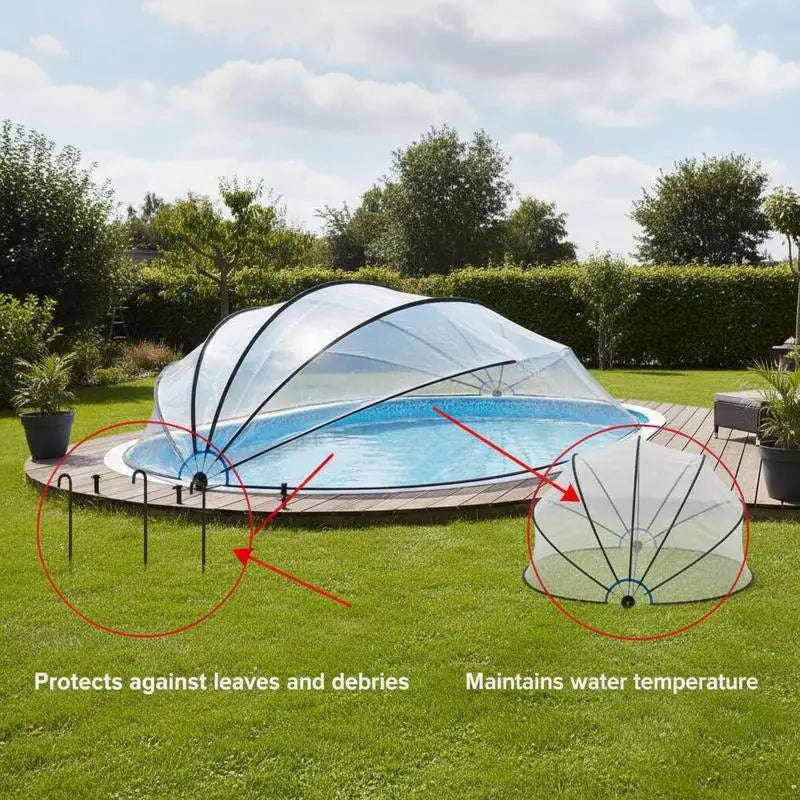 POOL DOME - 500 × 250 cm - UV Protection & Heat Retention