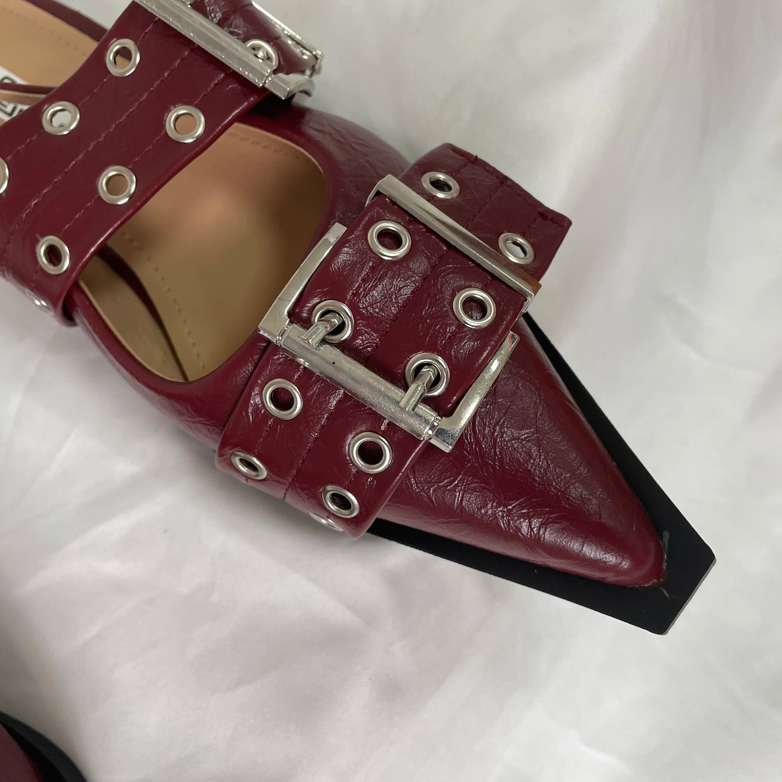 New Women Sandals Shoes Pointed Toe 2026 Spring Fashion Shallow Footwear Slingbacks Ladies Sandals Flats Shoes Big size