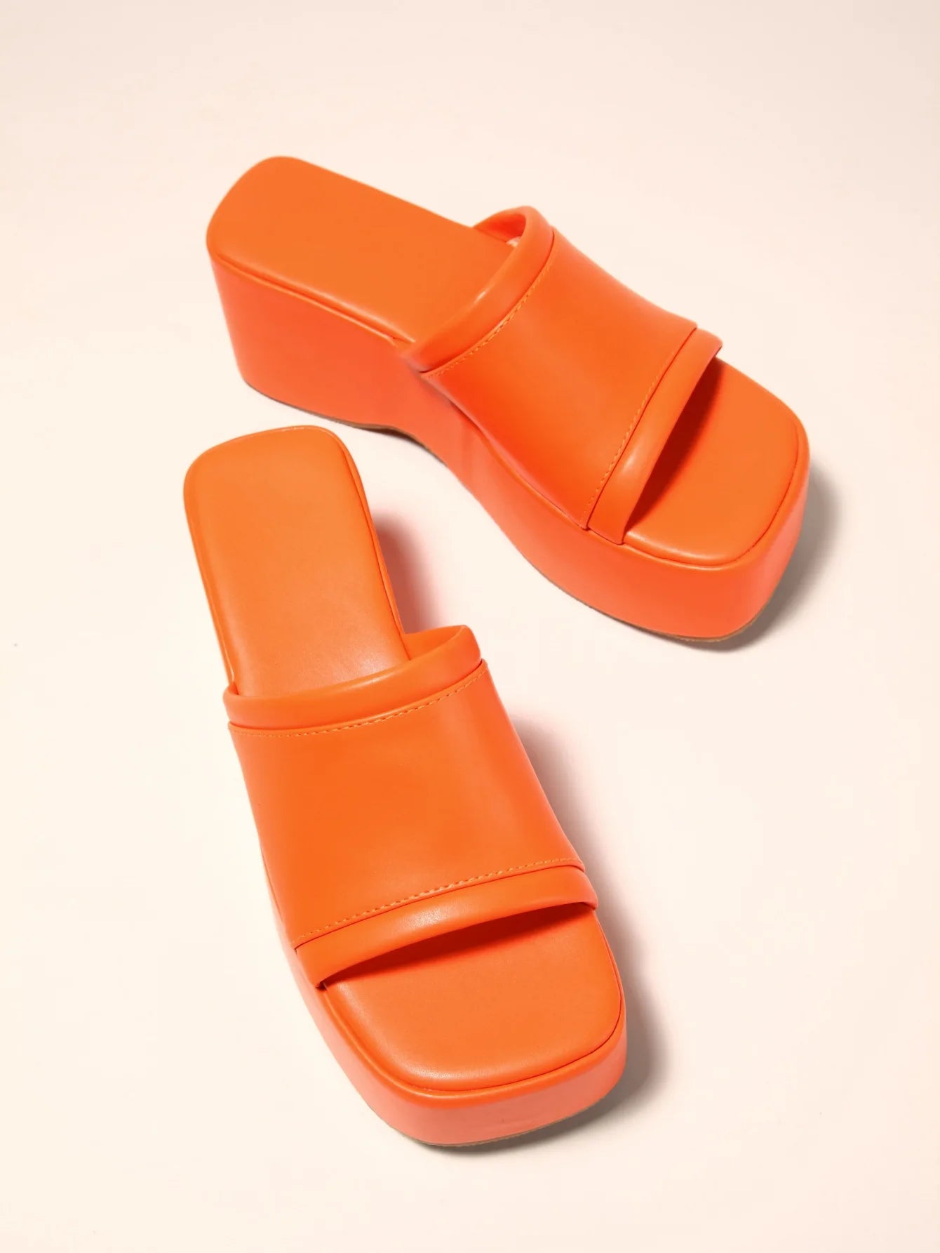 Punk Open Toe Platform High Heels Beach Slippers Female Summer Orange Green Wedges Shoes For Women Sandals Flip Flops