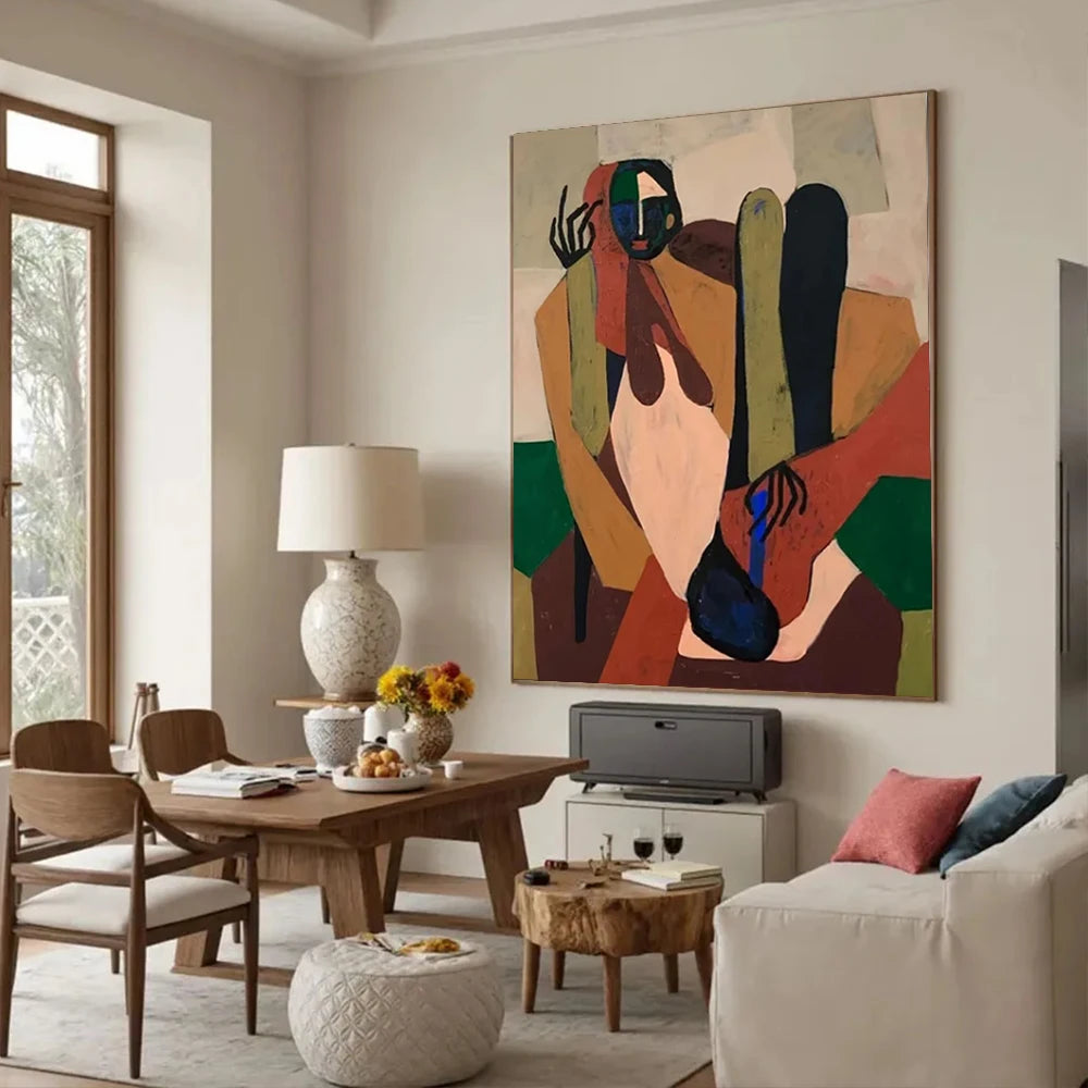 Bimoyear Abstract Figure Painting - Hand Painted Canvas - Modern Expression