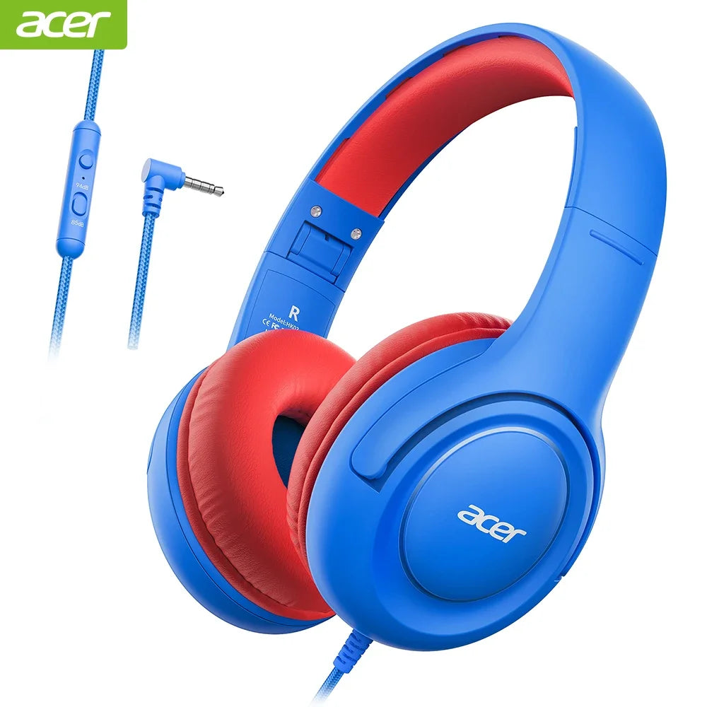 Acer HK03 Kids Wired Headphones Pink Volume Limiter 85dB