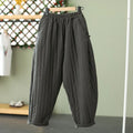 WARM COTTON WIDE LEG PANTS - Clip Fill, Elastic Waist - Cozy Layers